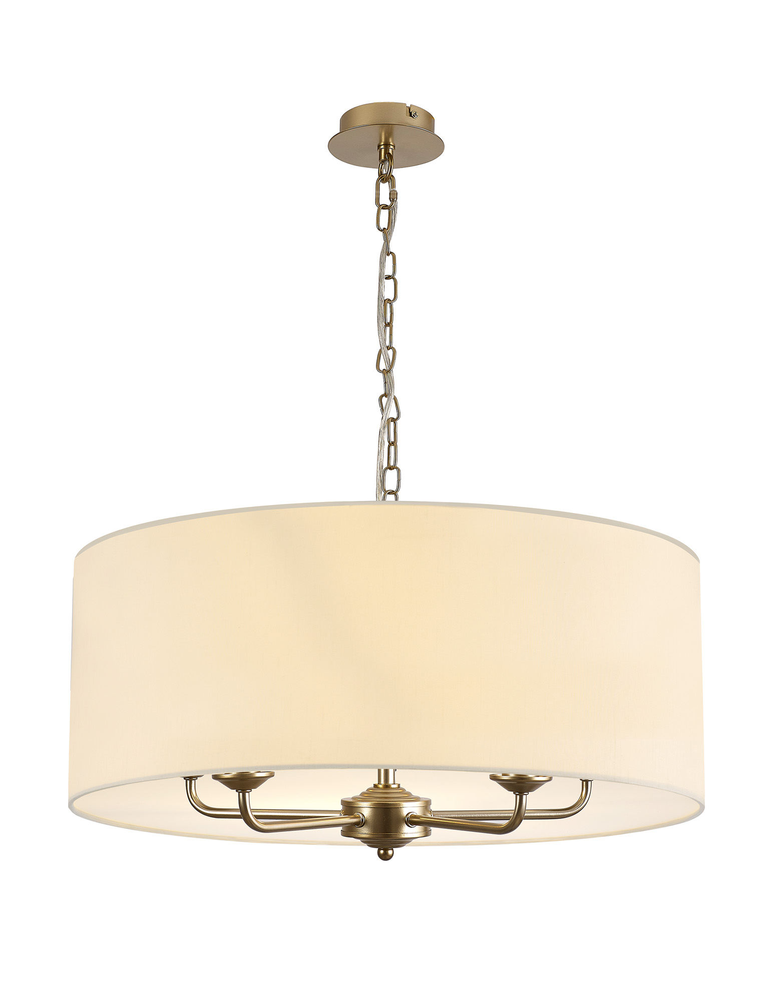 DK0981  Banyan 60cm 5 Light Pendant Champagne Gold, Ivory Pearl